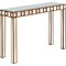 Homeroots 31 x 43.25 x 15 in. Gold Square Reflective Mirror Console Table 396846 - alternate 1